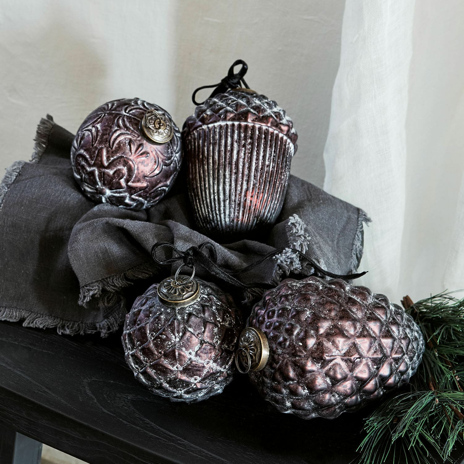 Kerstversiering set van 4 Broome