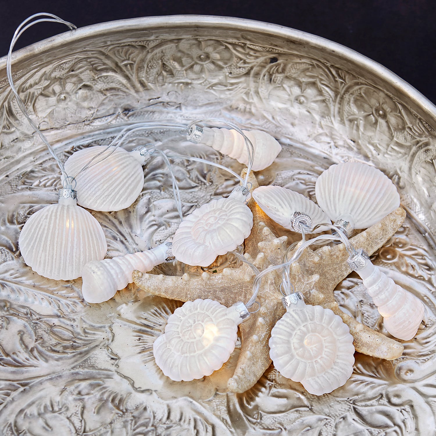 Lichtketting White Shells