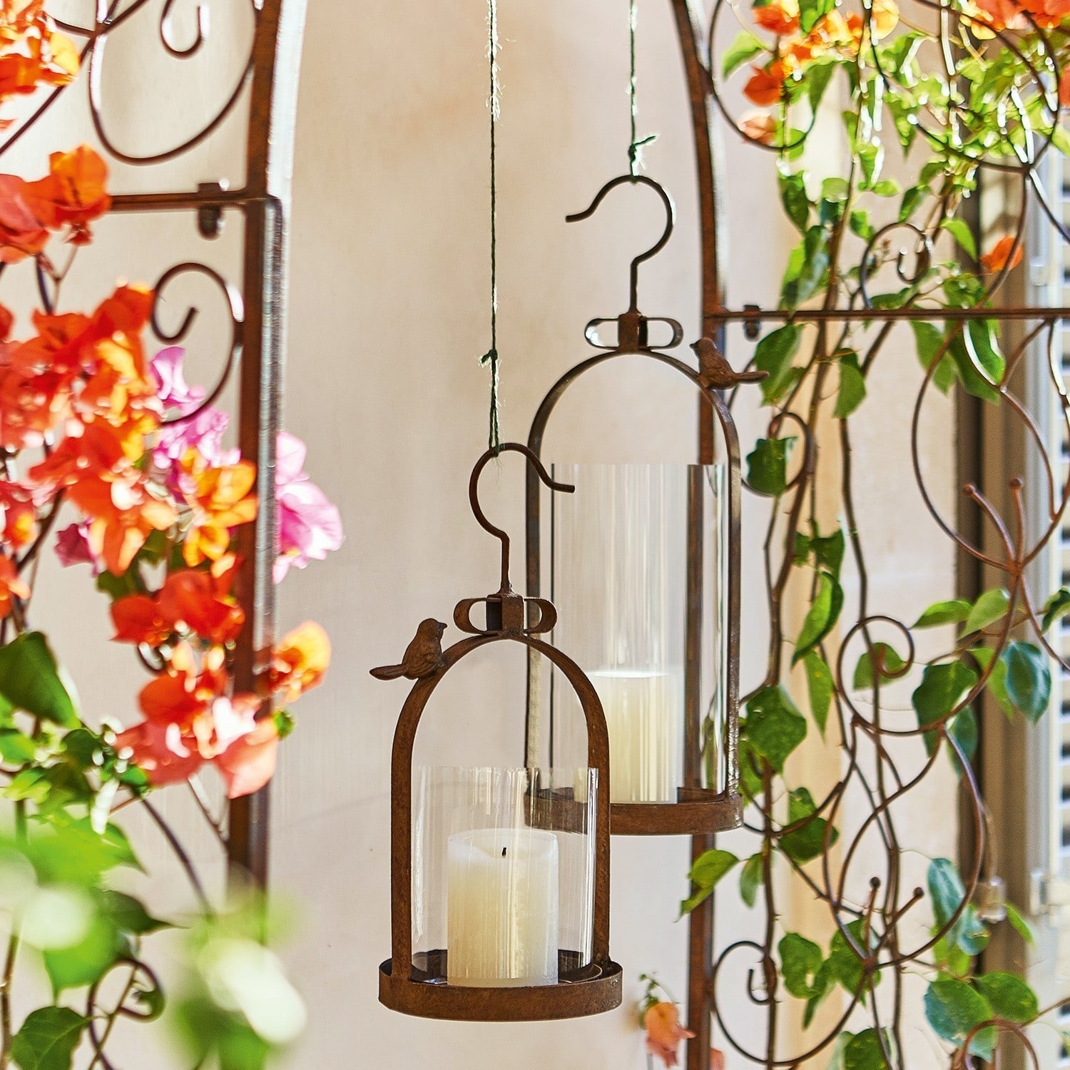 Windlicht set van 2 Rustique