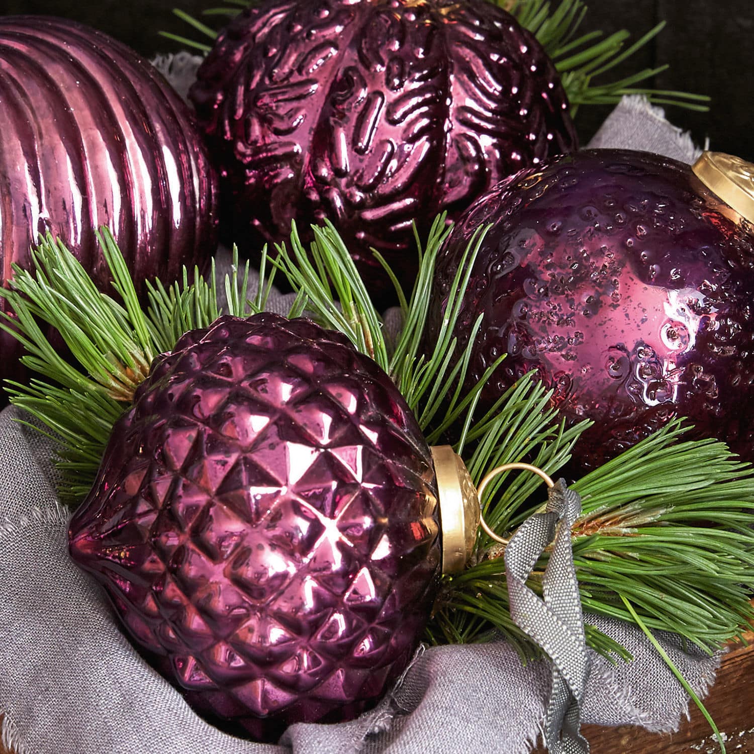 Kerstversiering, set van 5 Sambre