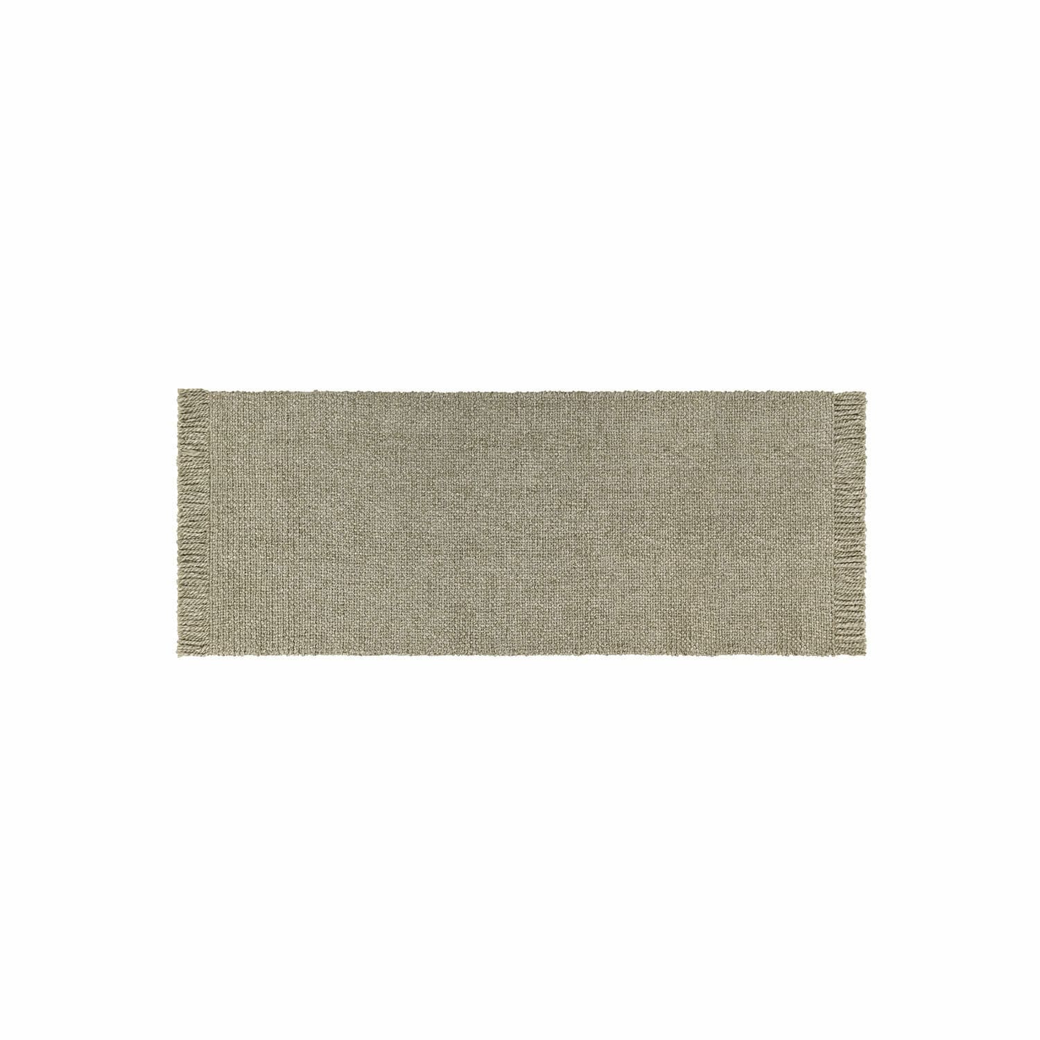Loper Maravéa Beige vloerkleed met franjes van natuurlijk materiaal, perfect voor interieurdecoratie en vloerkbescherming