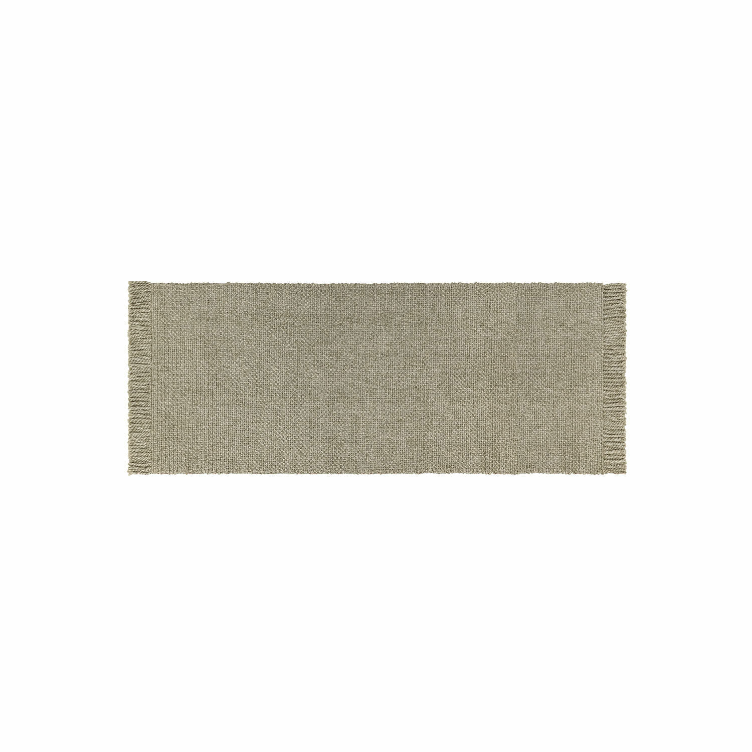 Loper Maravéa Beige vloerkleed met franjes van natuurlijk materiaal, perfect voor interieurdecoratie en vloerkbescherming
