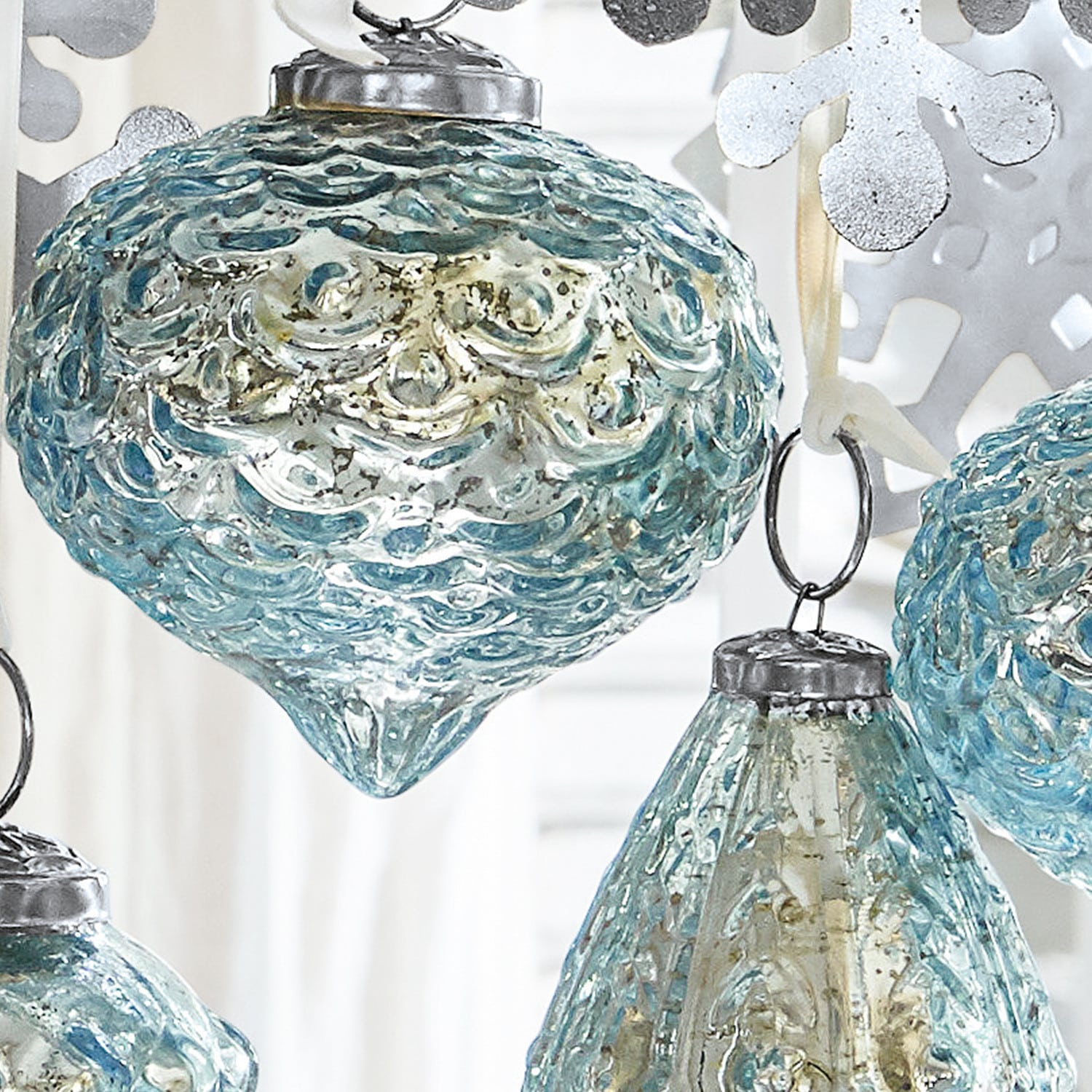 Kerstversiering set van 6 Blue