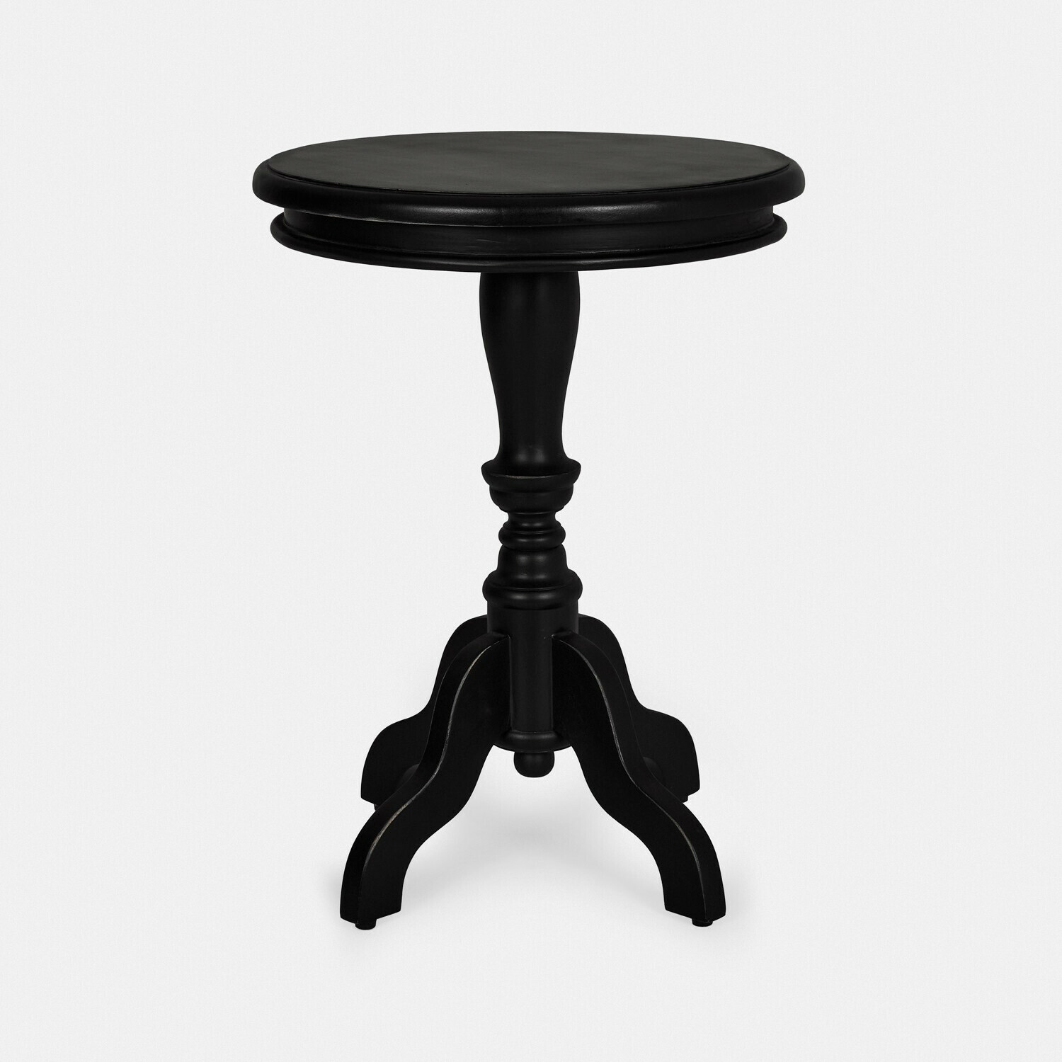 antiekzwart Zwart bijzettafeltje Mengomeyen van hout met antieke afwerking, elegant meubel voor woonkamer