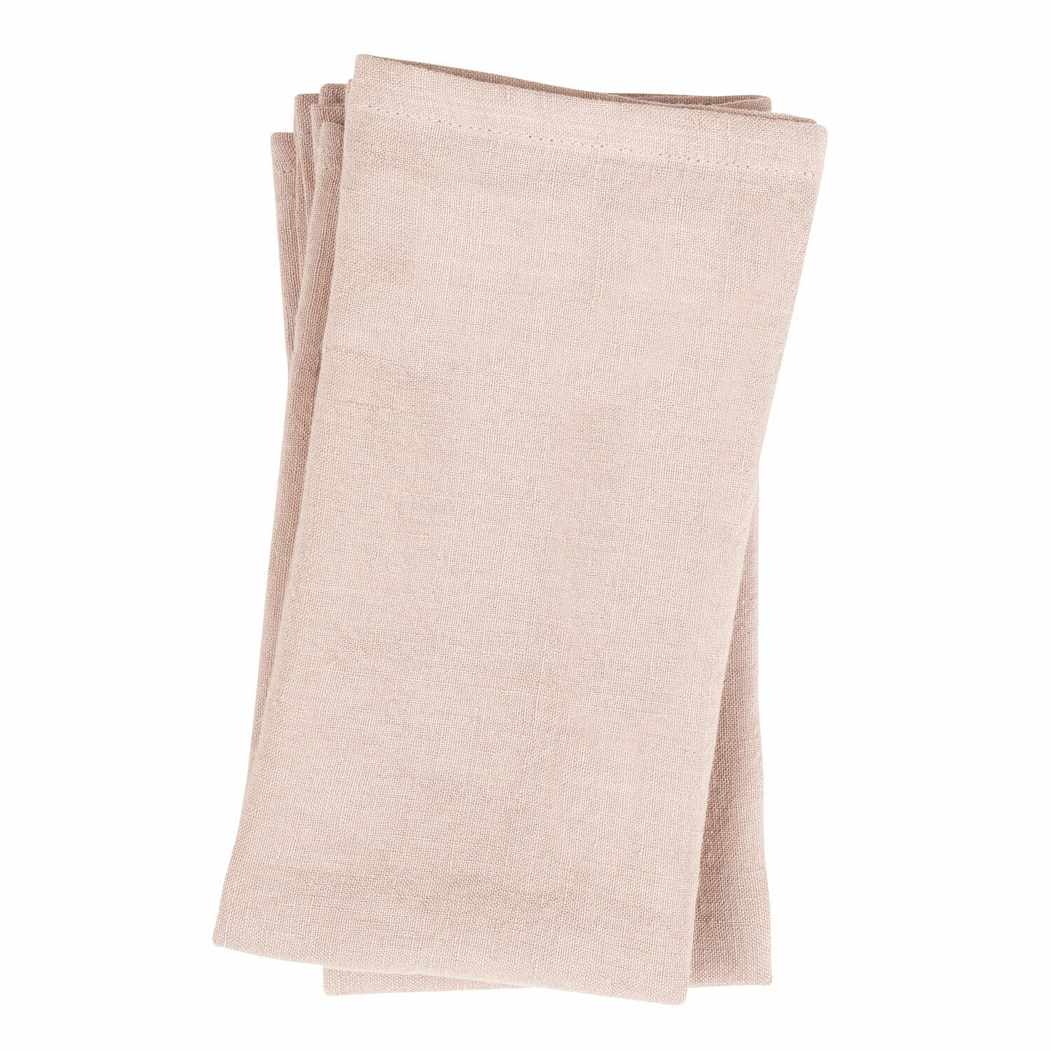 Set van 4 roze linnen servetten Ghis, zachte stoffen voor tafeldecoratie