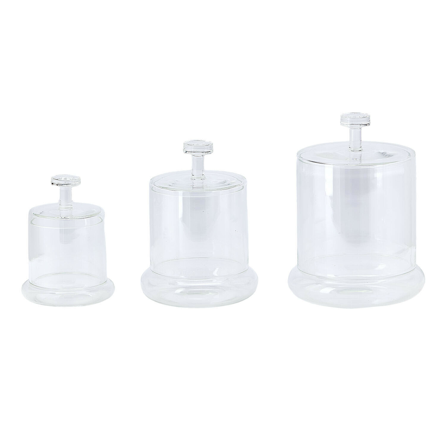 Glazen pot set van 3 Oirlan