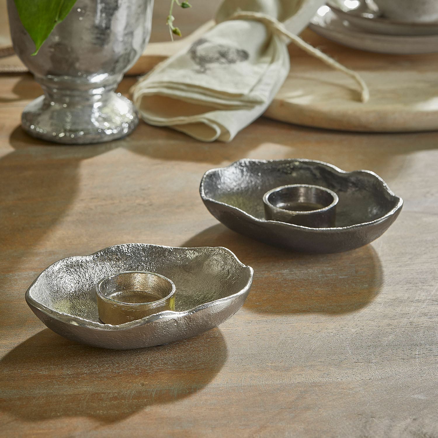 Kaarsenhouder set van 2 Quilvano