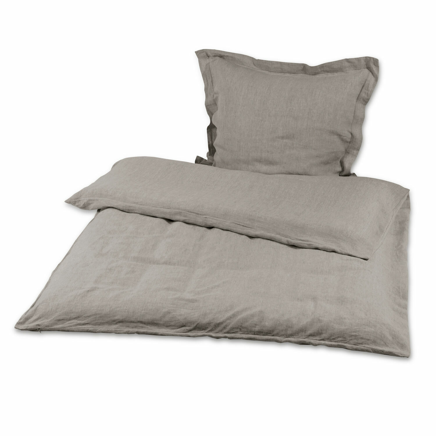 Kilanema beddengoed van zacht grijs linnen, comfortabel en stijlvol voor de slaapkamer