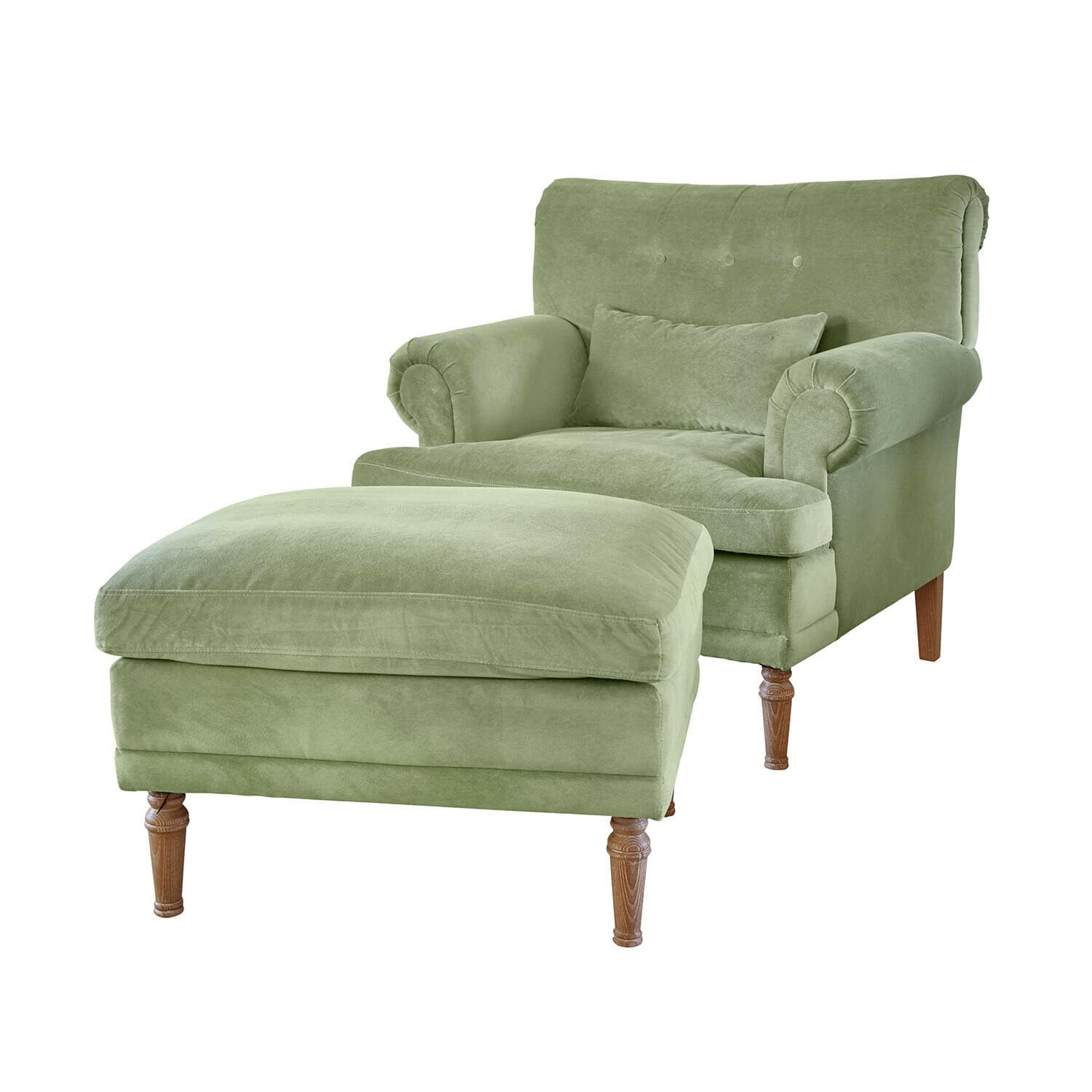 Fauteuil met hocker Éclat Émeraude