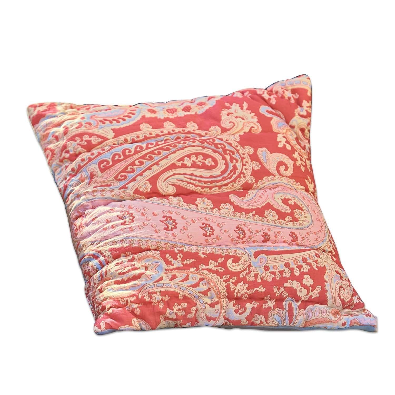 Kussenhoes Aram Decoratief katoenen kussen in rood met paisley patroon voor woonkamer en slaapkamer