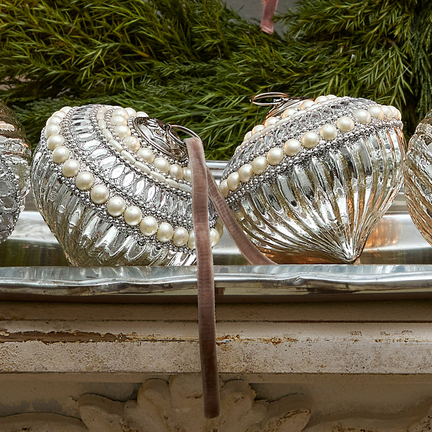 Kerstbal set van 4 Savonelles
