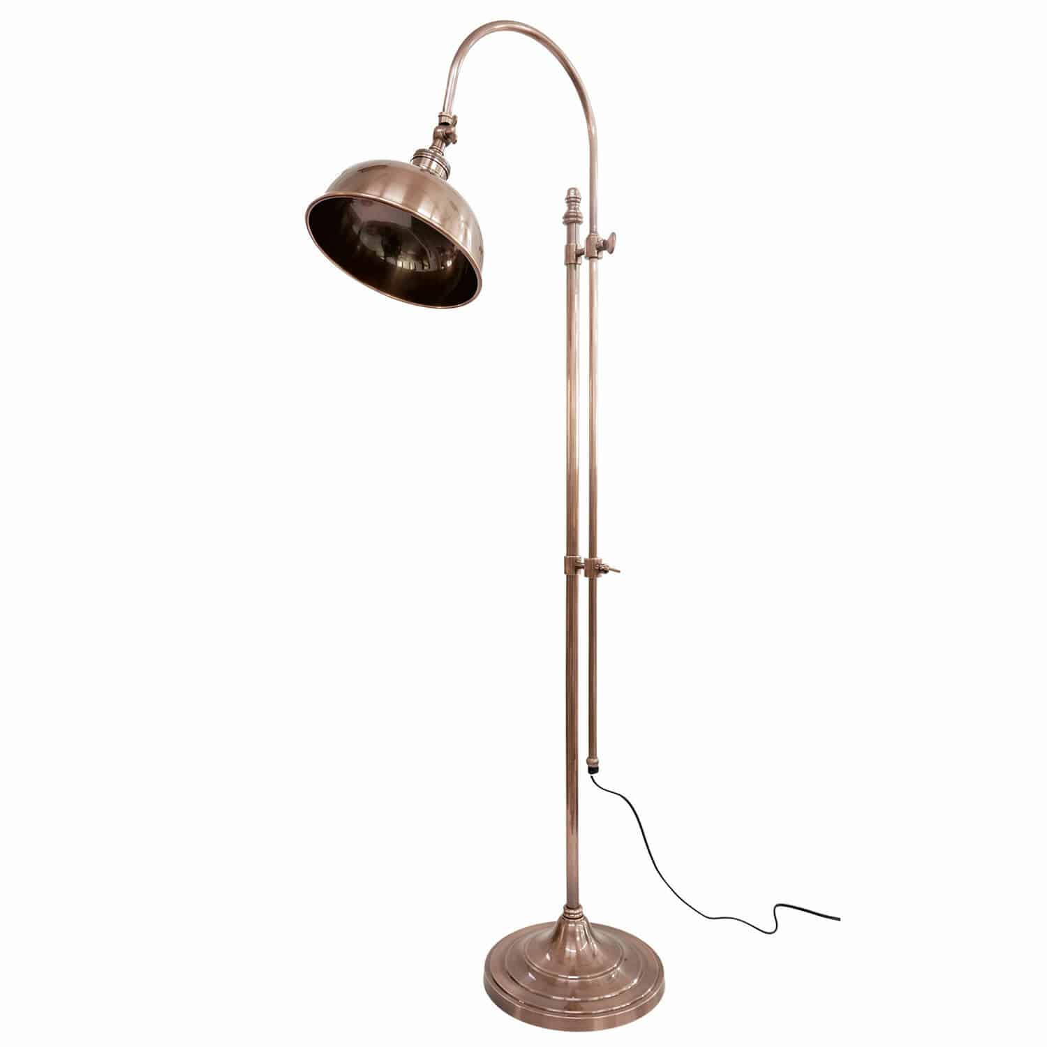 koper Staande lamp Conway van koper, metalen lamp in koperen kleur, industrieel design voor woonkamer