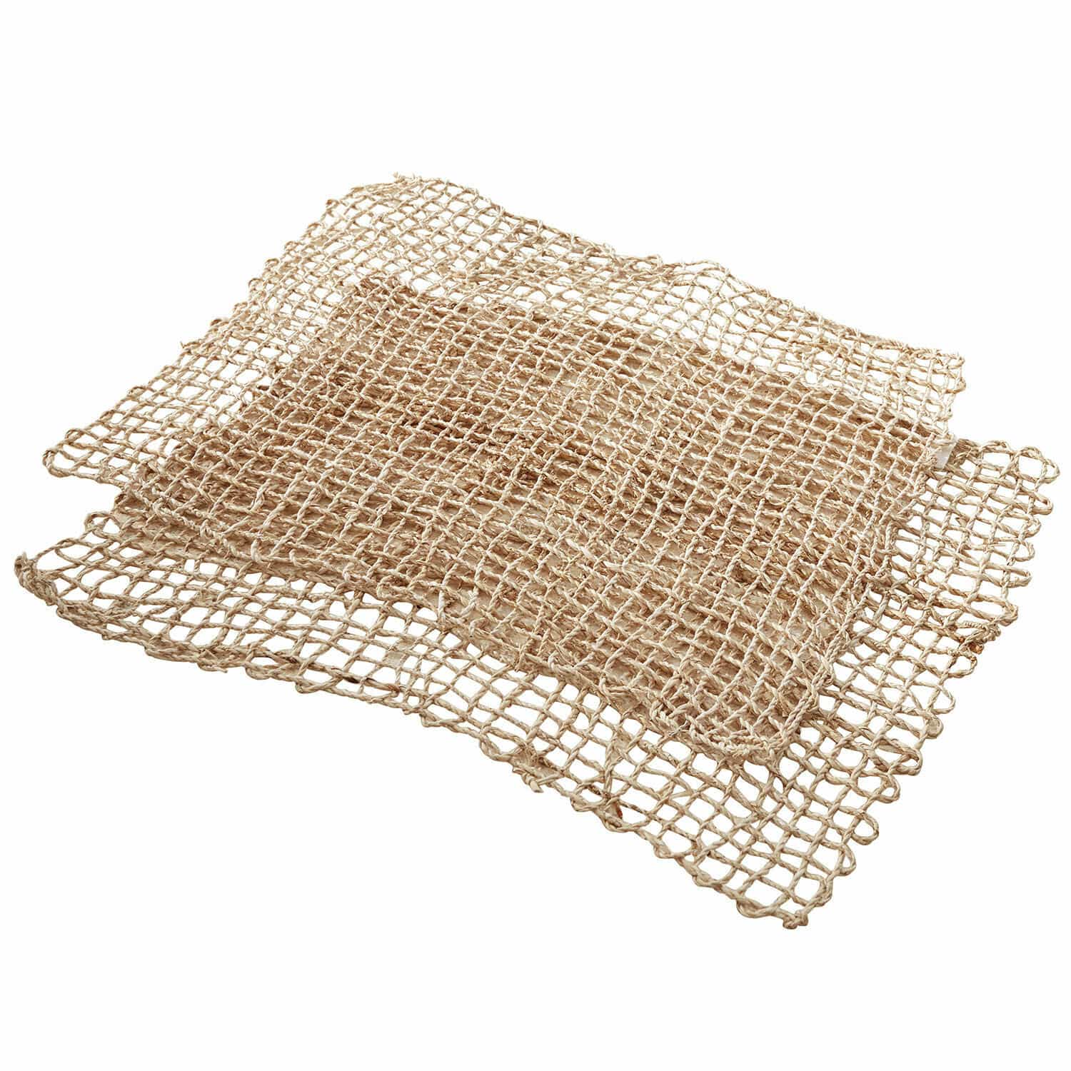 Placemat set van 2 Xaintieux Natuurlijke beige jute placemats met gaasstructuur voor interieurdecoratie