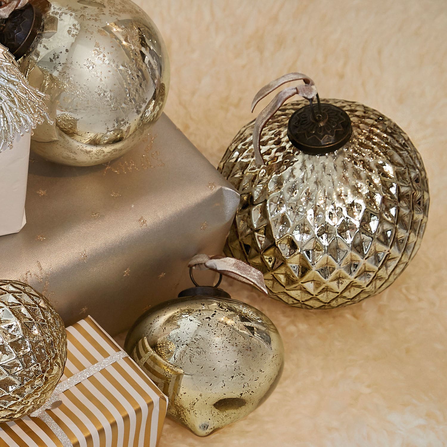 Kerstversiering, set van 6 Lyas
