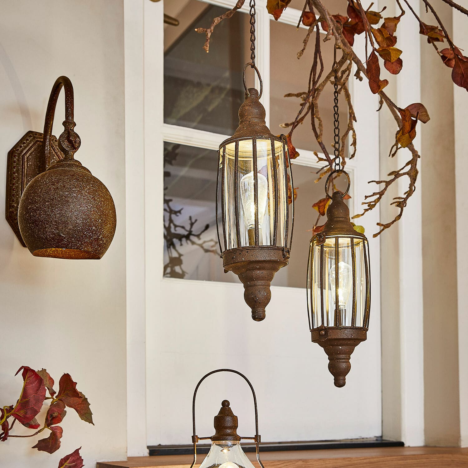 Ledhanglantaarn set van 2 Flavin