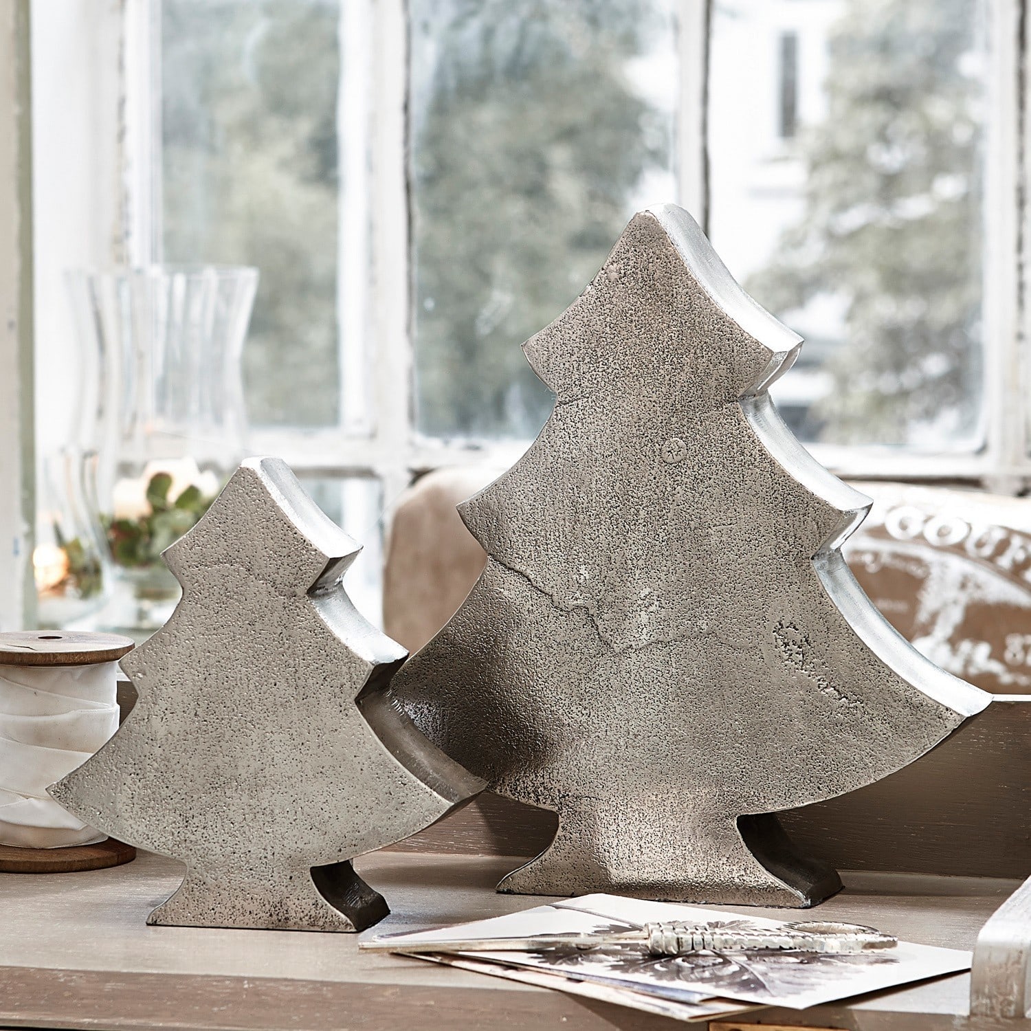 Decoratie bomen set van 2 Margo
