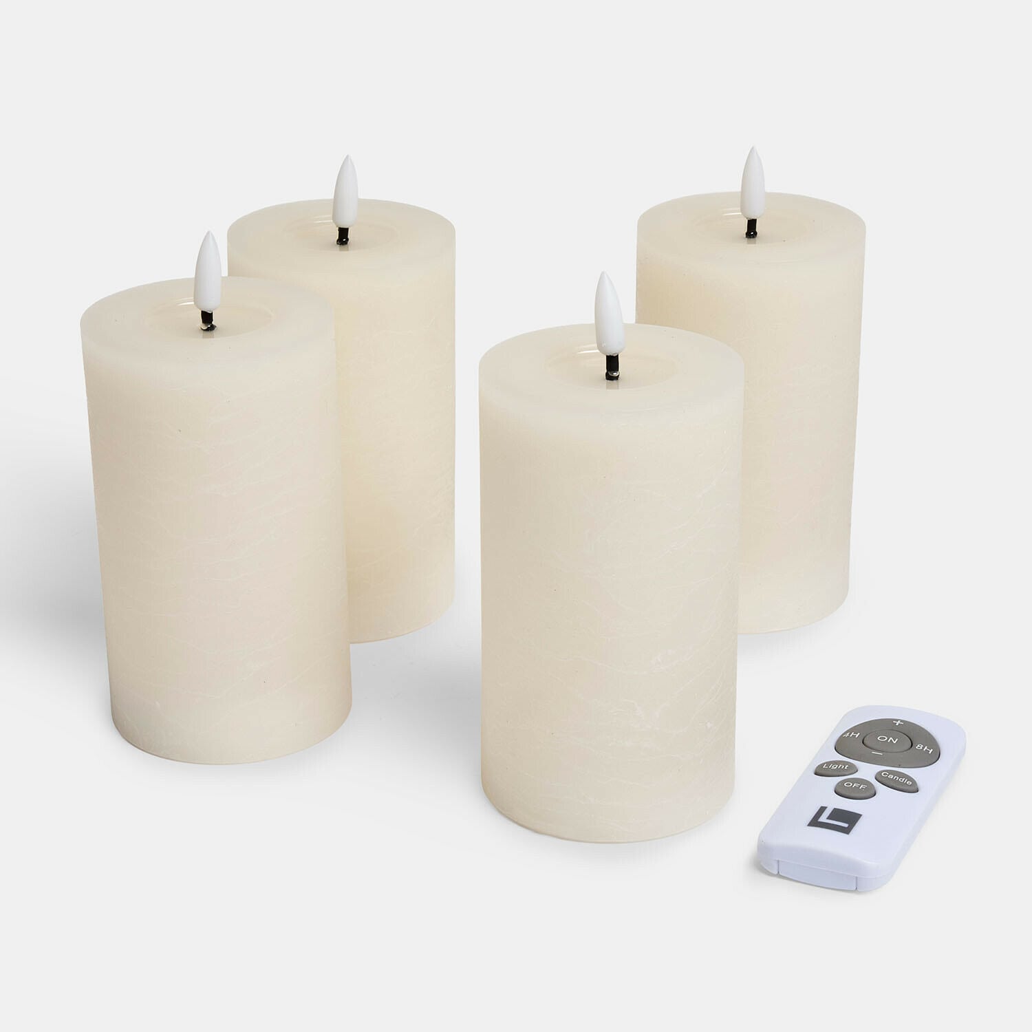 Ledstompkaars set van 4 Rimfalla