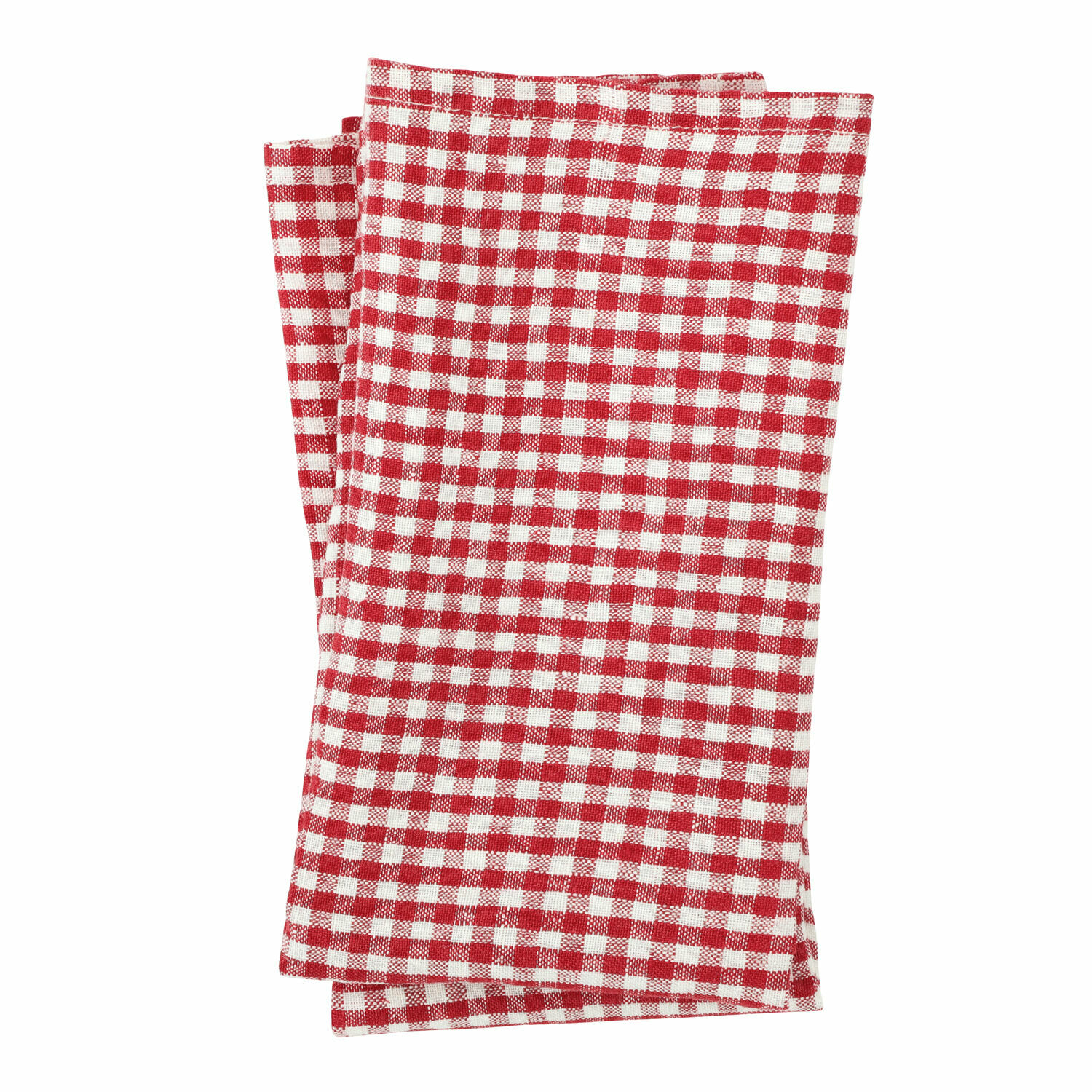 Set van 4 katoenen servetten in rood-wit geruit, decoratieve tafellinnen voor keuken