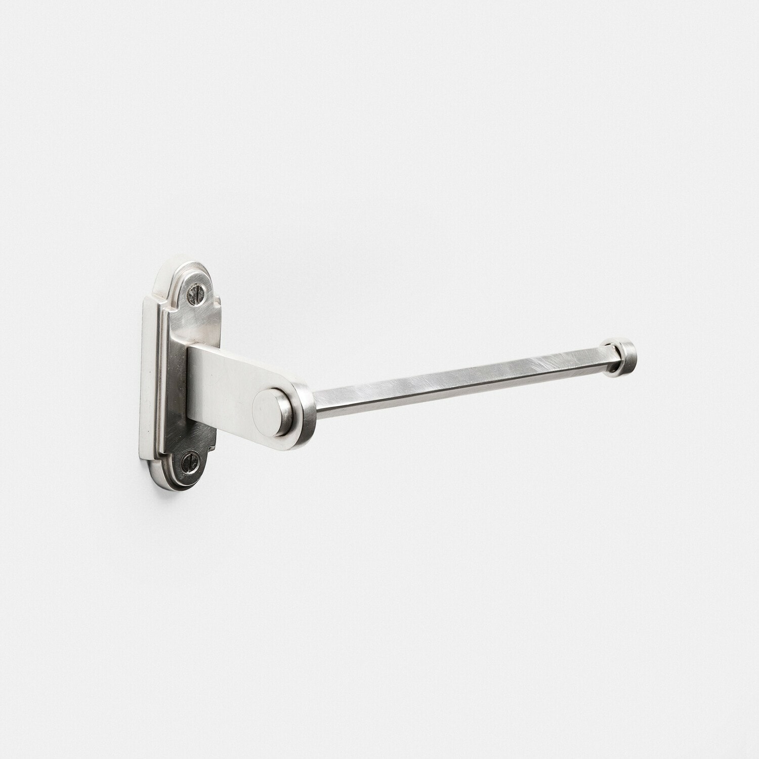 Zilverkleurige metalen handdoekhouder, strak en modern ontwerp voor badkamer