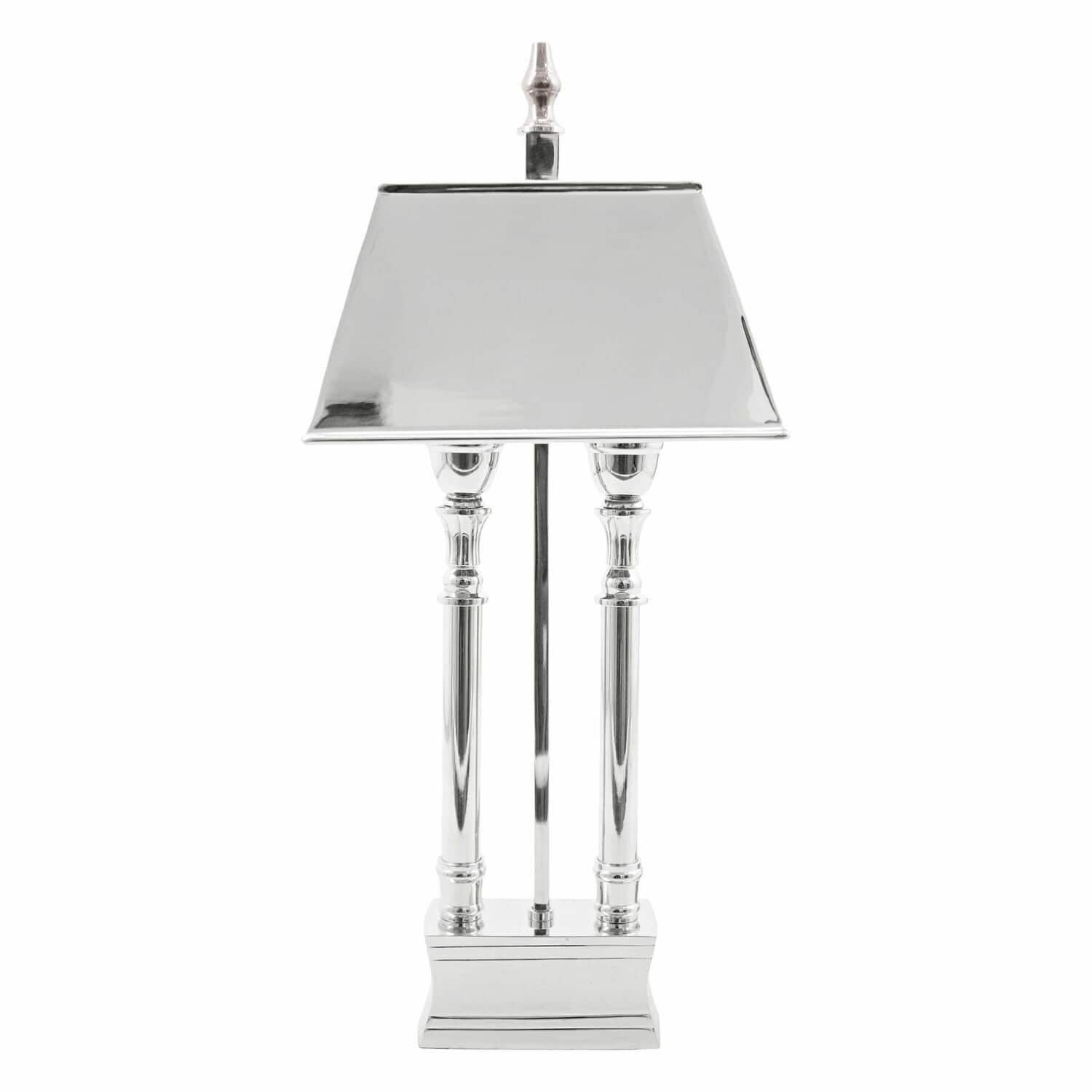 Tafellamp Pantin Elegante tafellamp van zilverkleurig metaal, modern design voor woonkamer