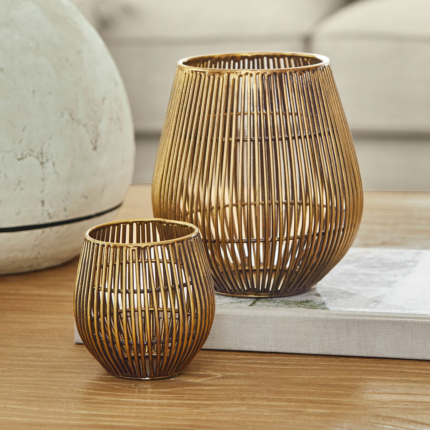 Windlicht set van 2 Pontarino