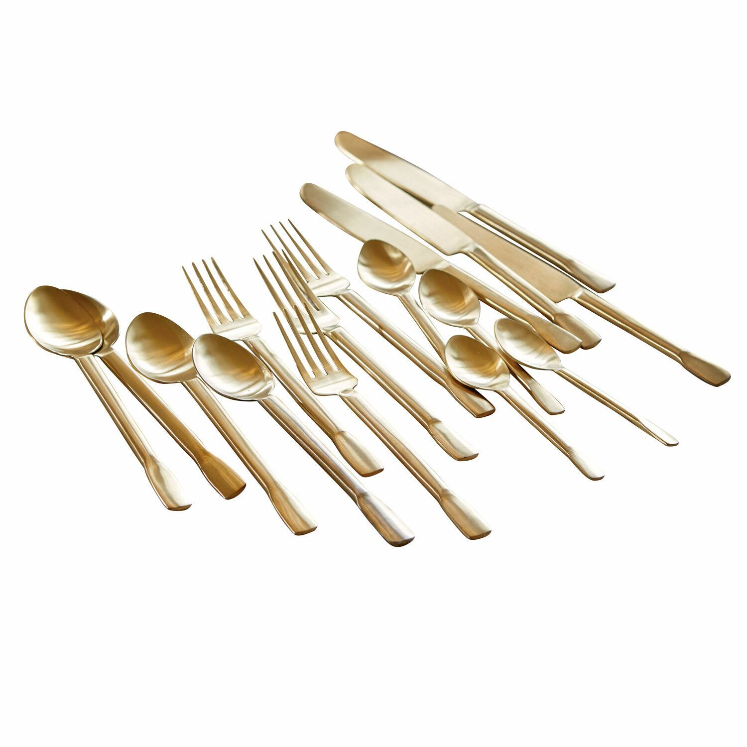 Malroy bestekset van goudkleurig roestvrij staal, elegant servies voor aan tafel