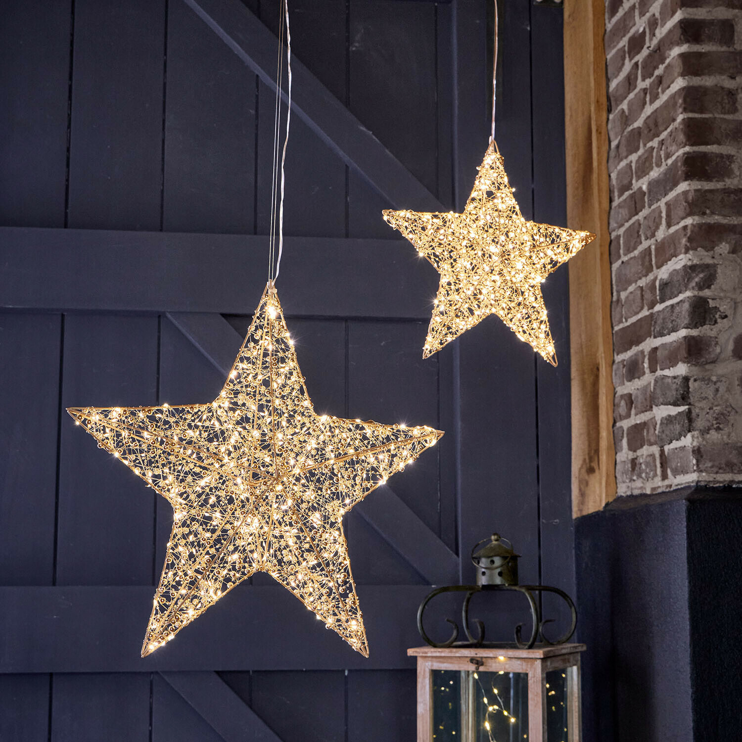 Ster met ledlampjes set van 2 Brightens Ster met ledlampjes set van 2 Brightens
