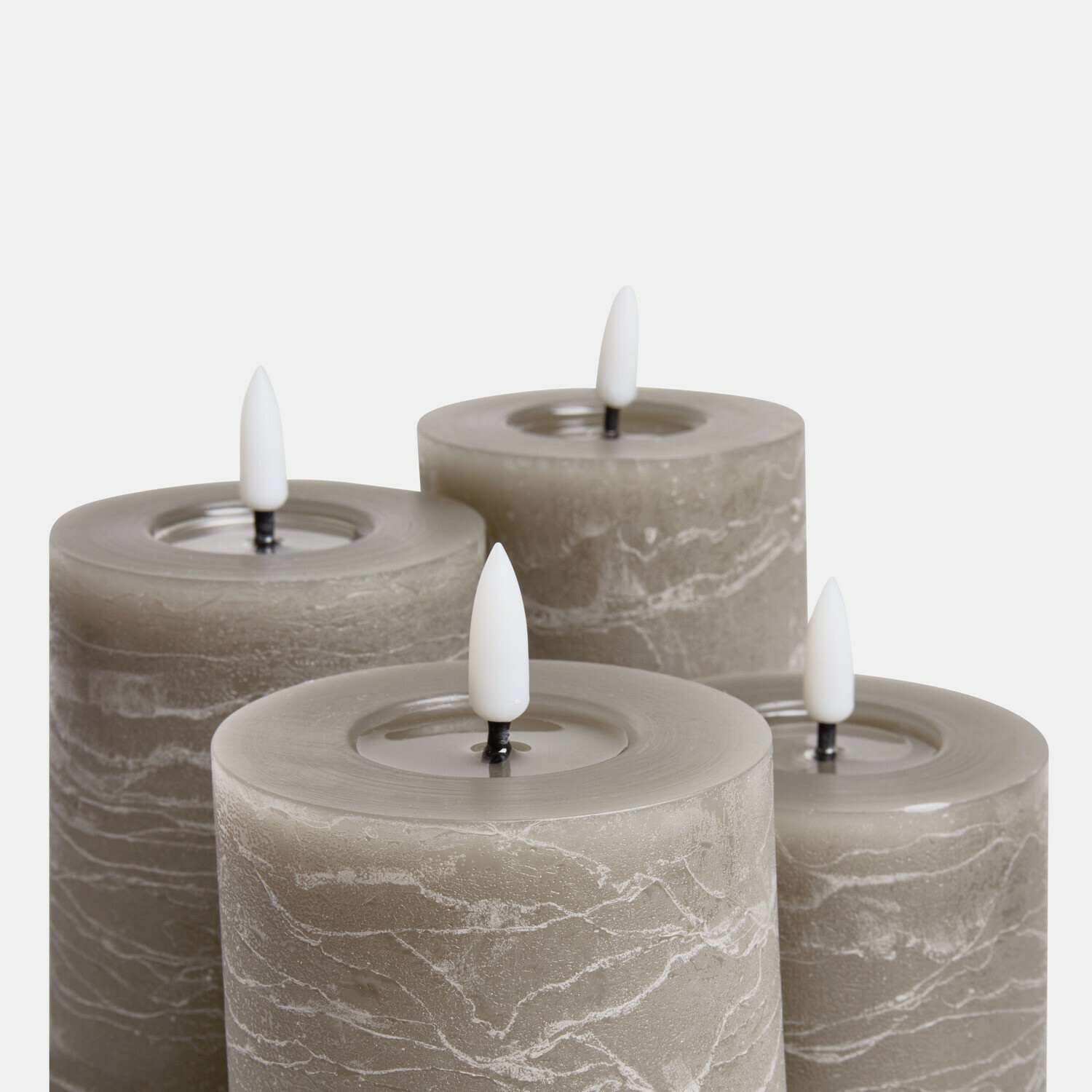 Ledstompkaars set van 4 Ljusvik