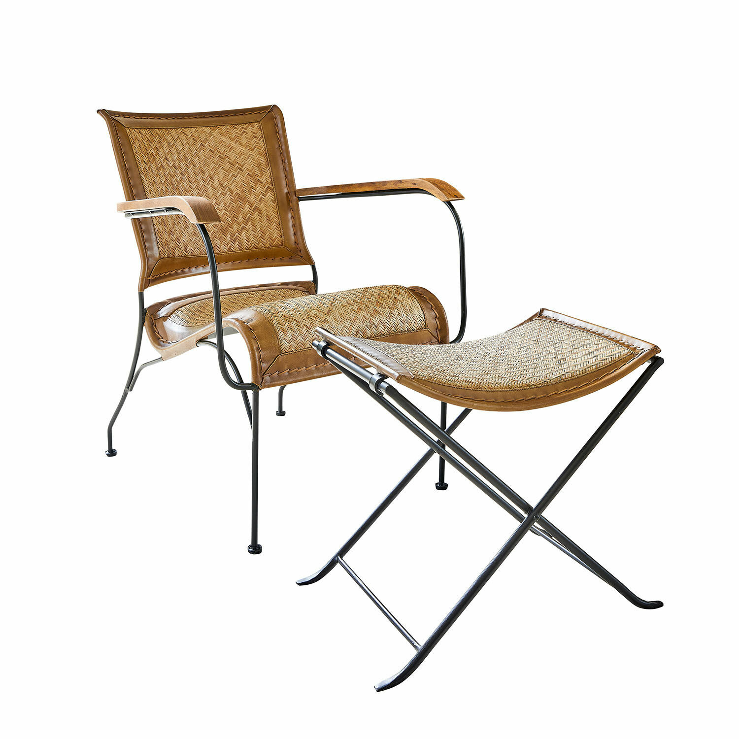 Stoel met hocker Dauvron