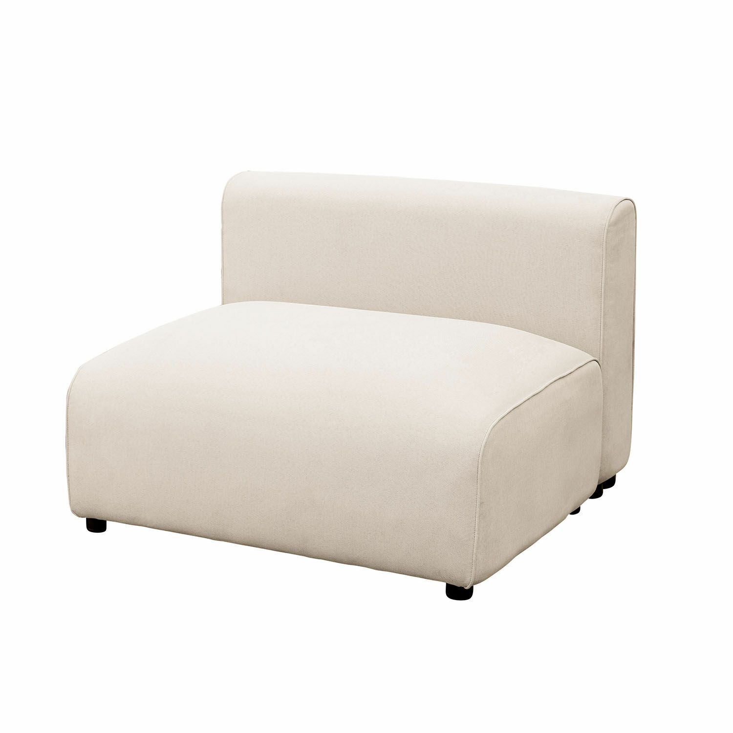 Modulaire bank in crème stof, modern meubel voor woonkamercomfort