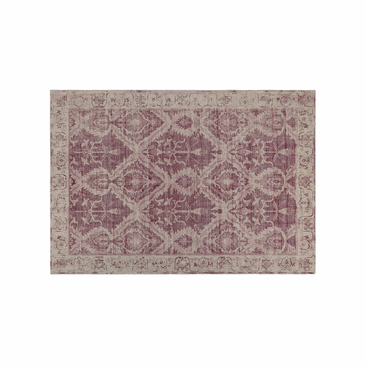 Vloerkleed Mirellis Decoratief vloerkleed in roze-beige met klassiek patroon, stijlvolle woonaccessoire