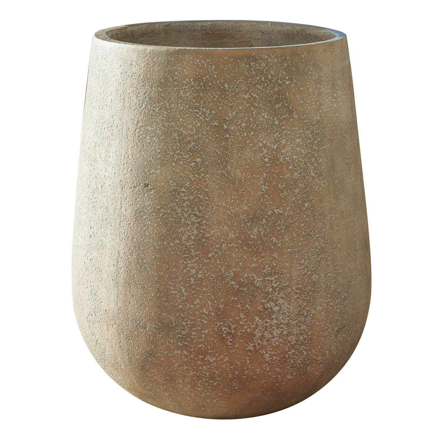 Sierpot Bressac Grote bloempot van matte keramiek in natuurlijke bruine kleur voor tuin en interieur