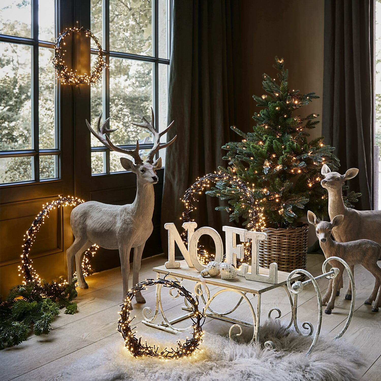 LED-krans set van 2 Nestier