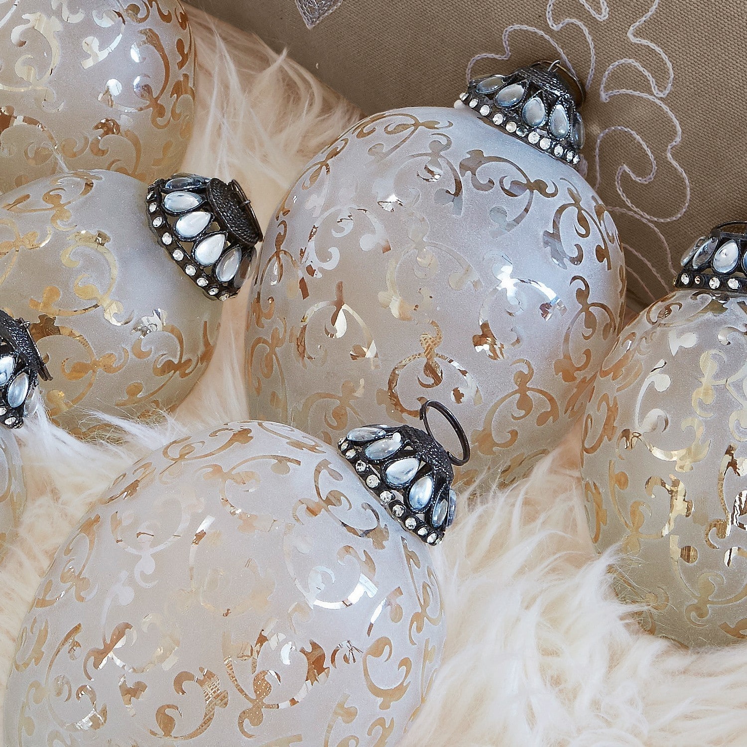 Kerstversiering set van 6 Laila
