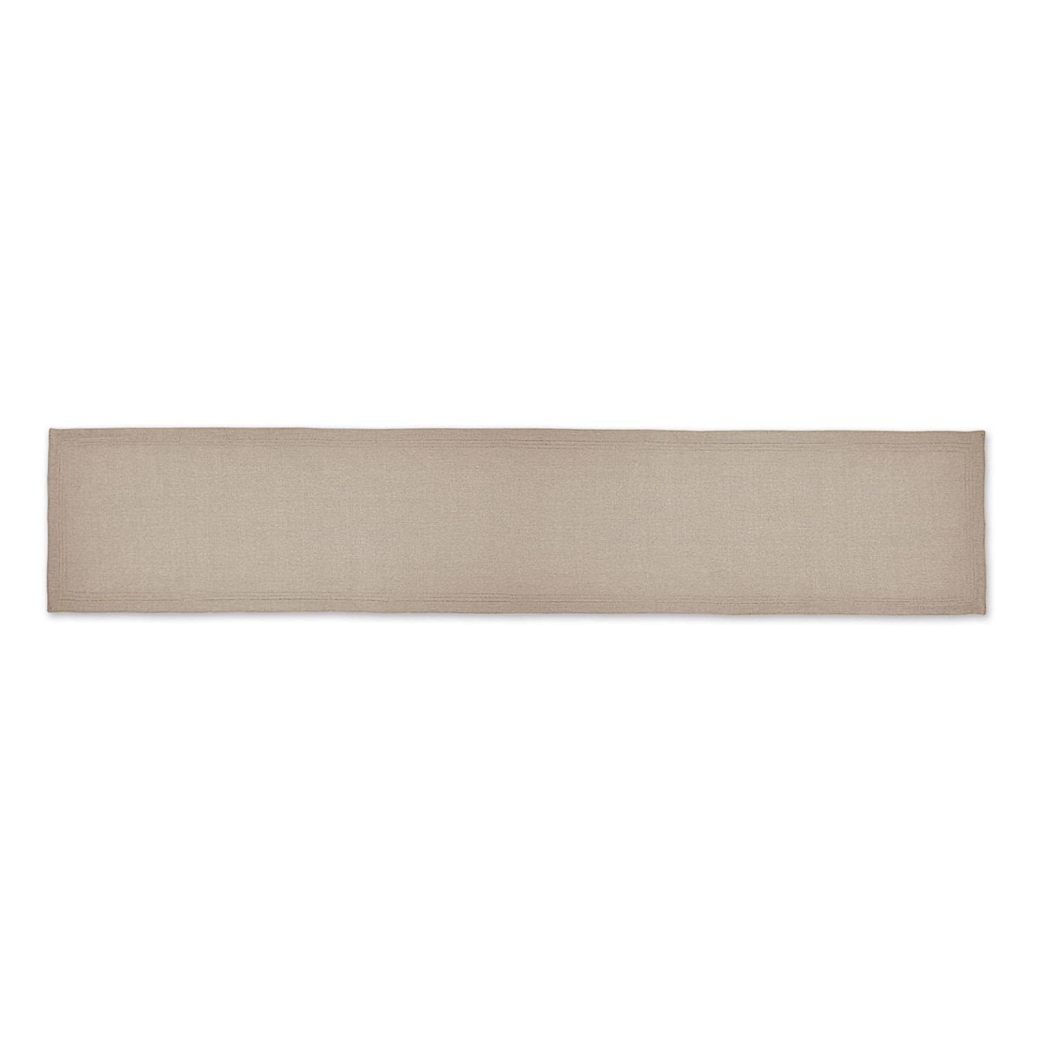 Tafelloper Brion Beige tafelloper van stof met eenvoudig patroon, natuurlijke tafeldecoratie