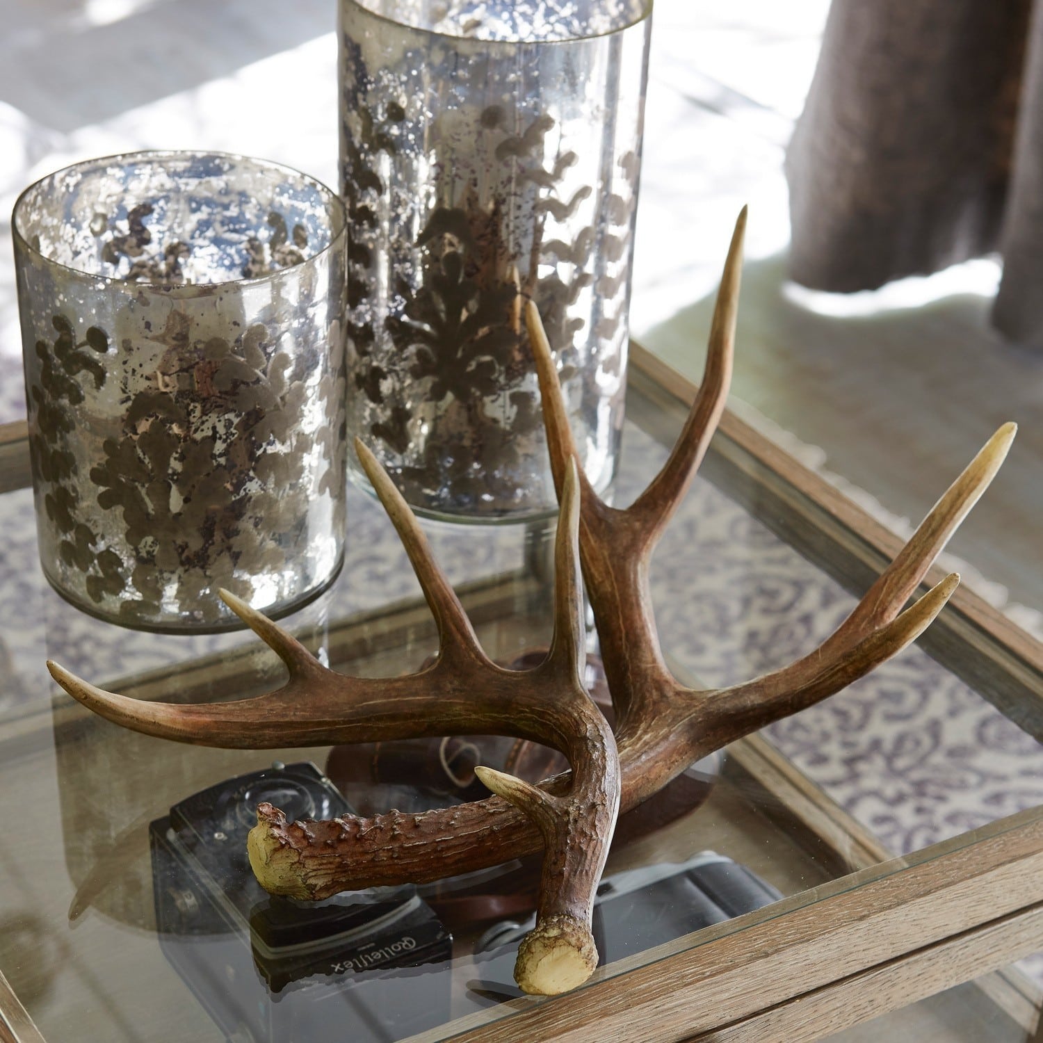 Decoratie geweien set van 3 Antier