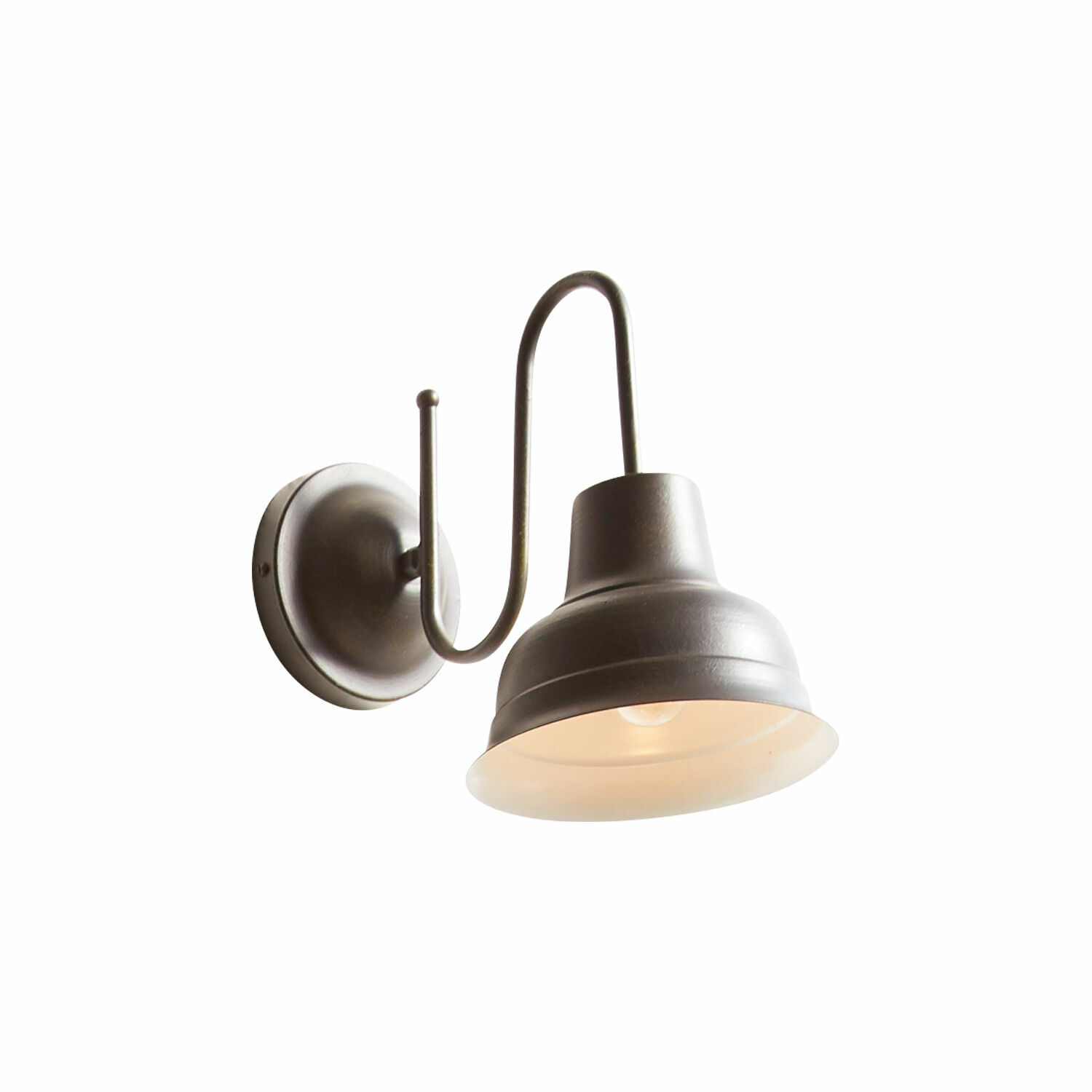 antiekbruin Bruine metalen buitenwandlamp Sidney, stijlvolle tuinverlichting