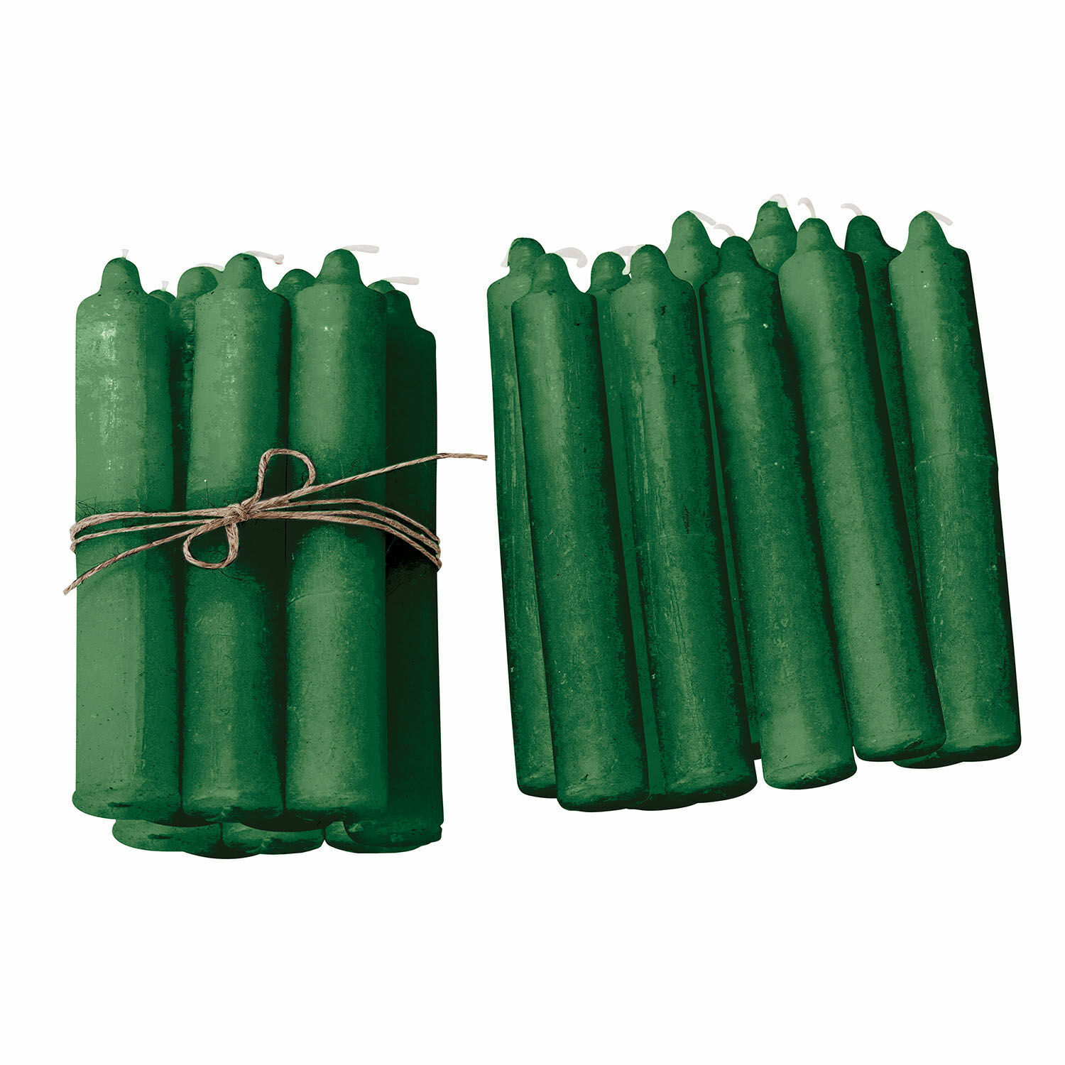 groen Set van 20 groene Noufa kaarsen van was, decoratie en sfeerverlichting