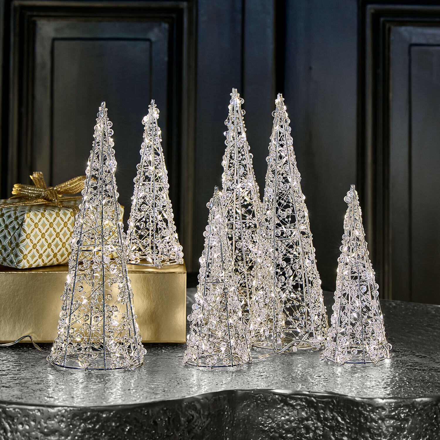 Ledkerstboompje set van 6 Féelisse