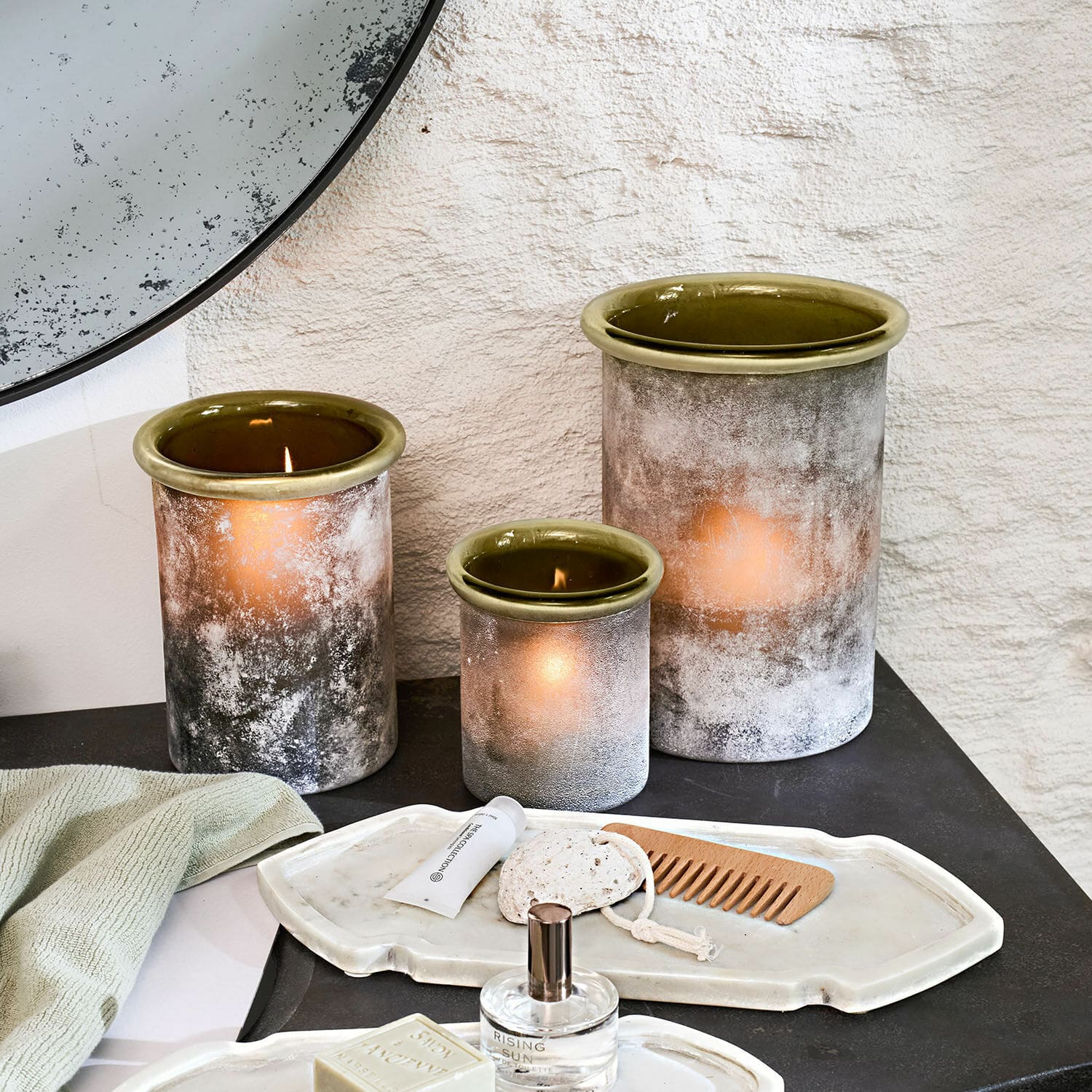 Windlicht set van 3 Iskira