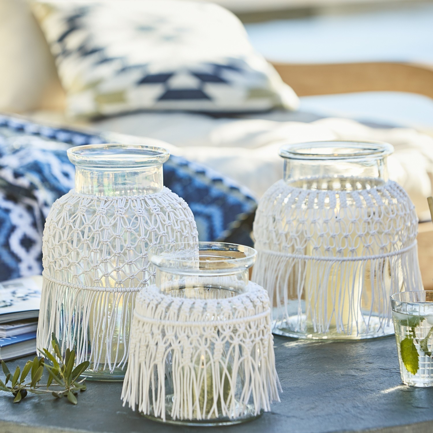 Windlicht set van 3 Aleyna