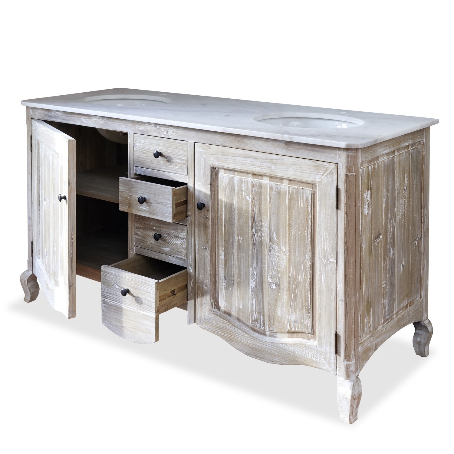 Badkamermeubel met dubbele wastafel Herrick