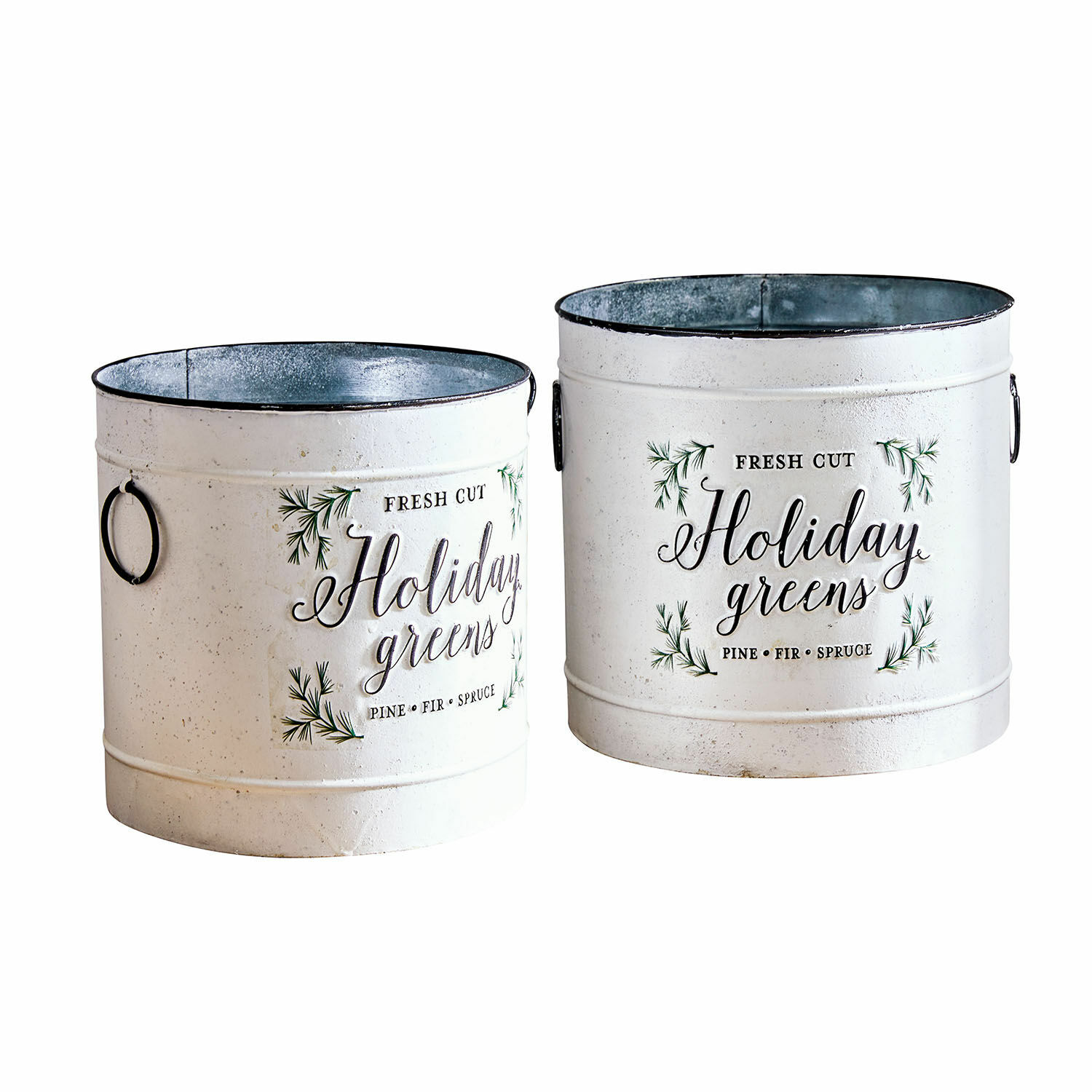 Bloempot set van 2 Holiday Greens