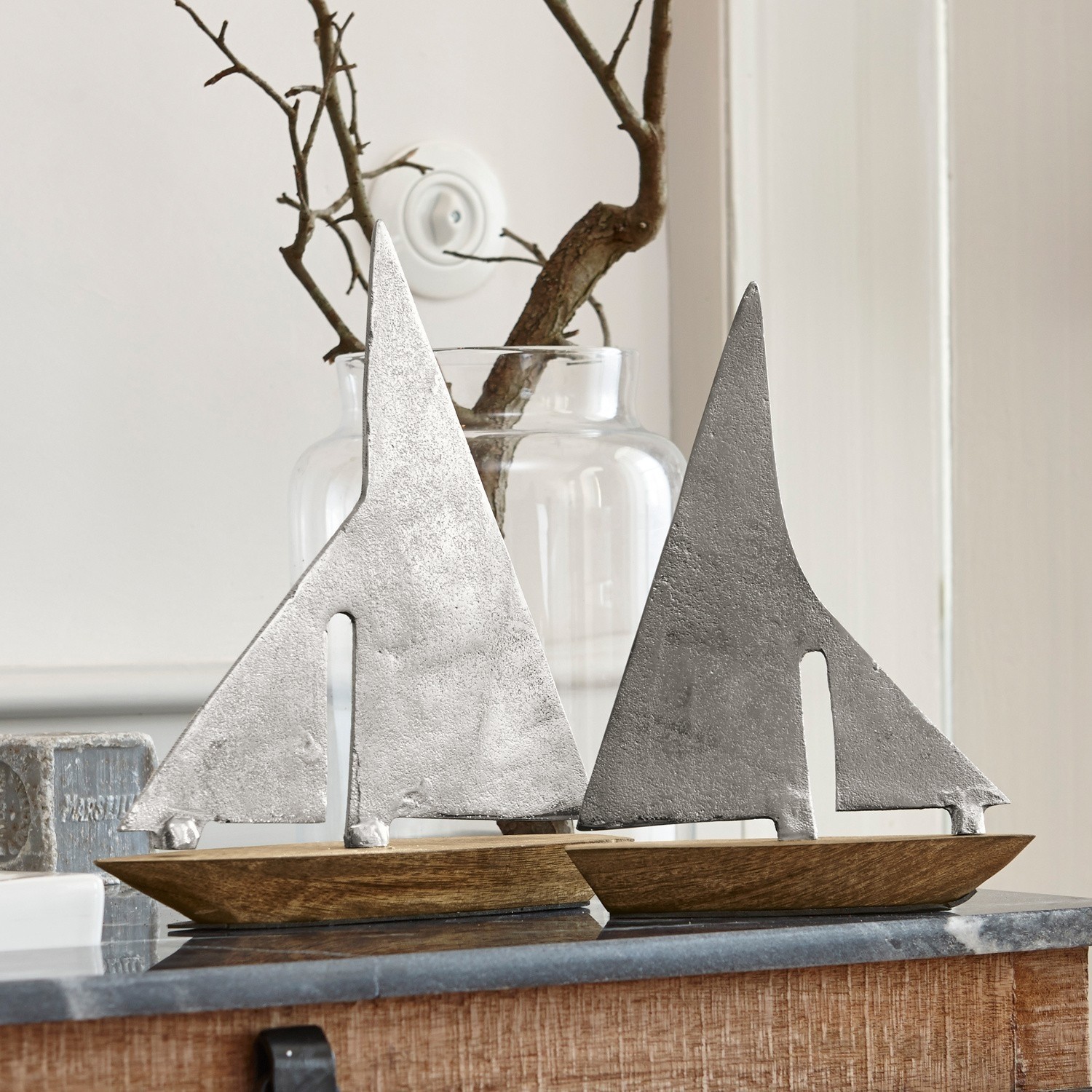 Decoratie scheepjes set van 2 St. John