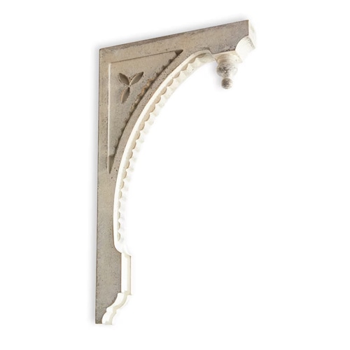 Decoratieve steun van lichte steen met gesneden patroon en boog voor klassieke interieurs