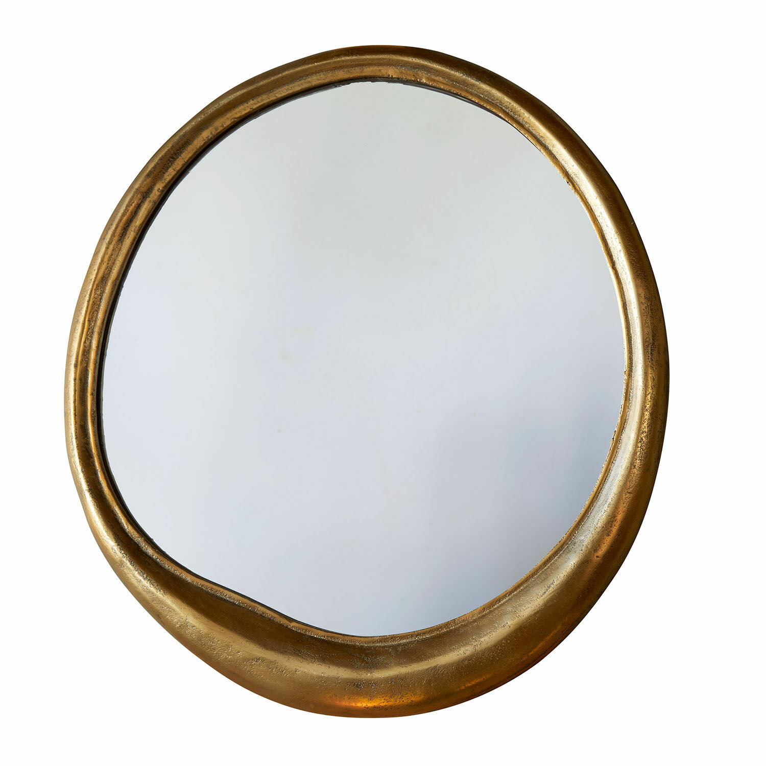 Spiegel Caloréa Ronde spiegel met gouden messing lijst, decoratief woonaccessoire