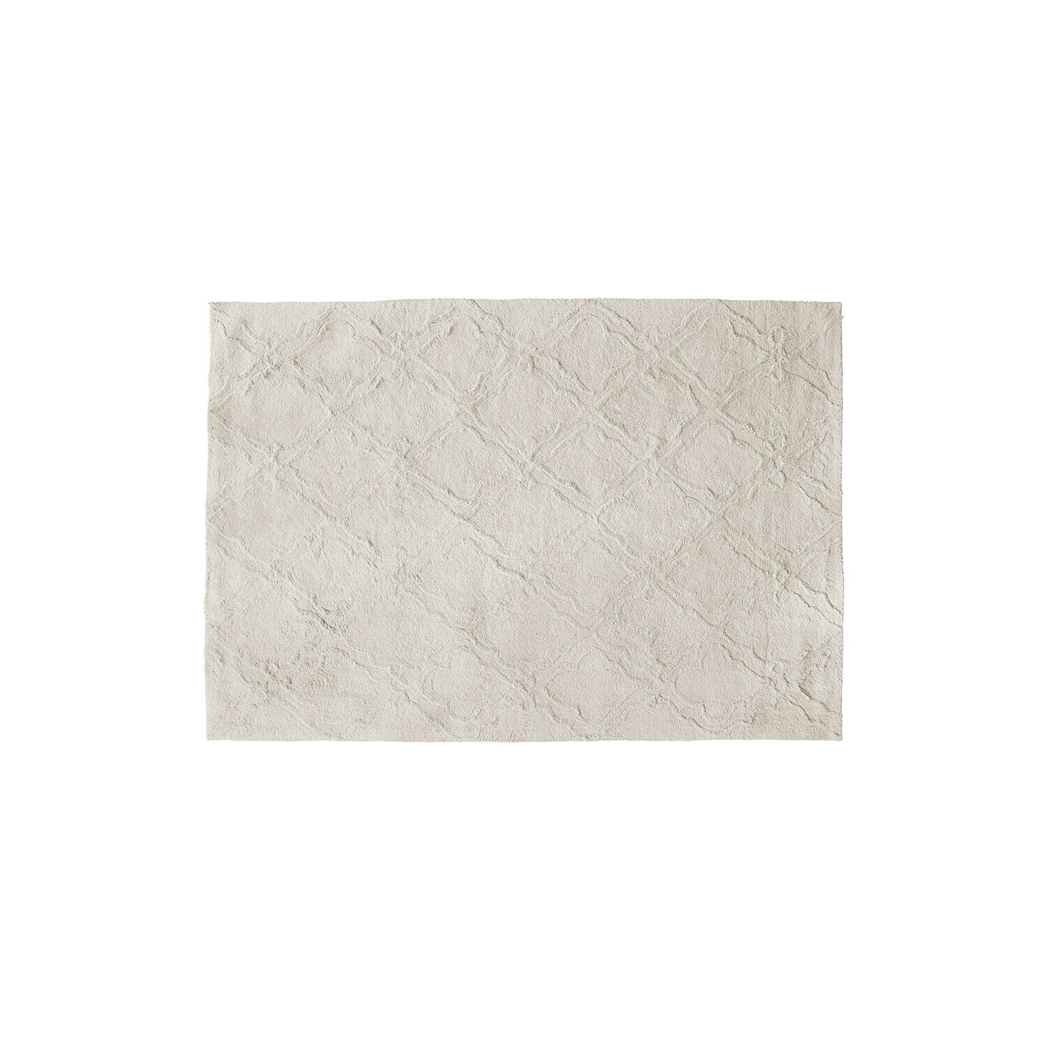 Beige badmat van zacht katoen met subtiel patroon, perfect voor de badkamer