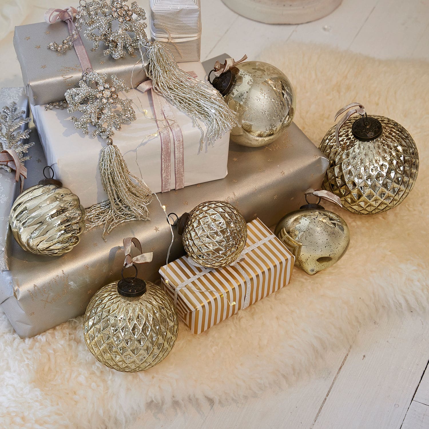 Kerstversiering, set van 6 Lyas