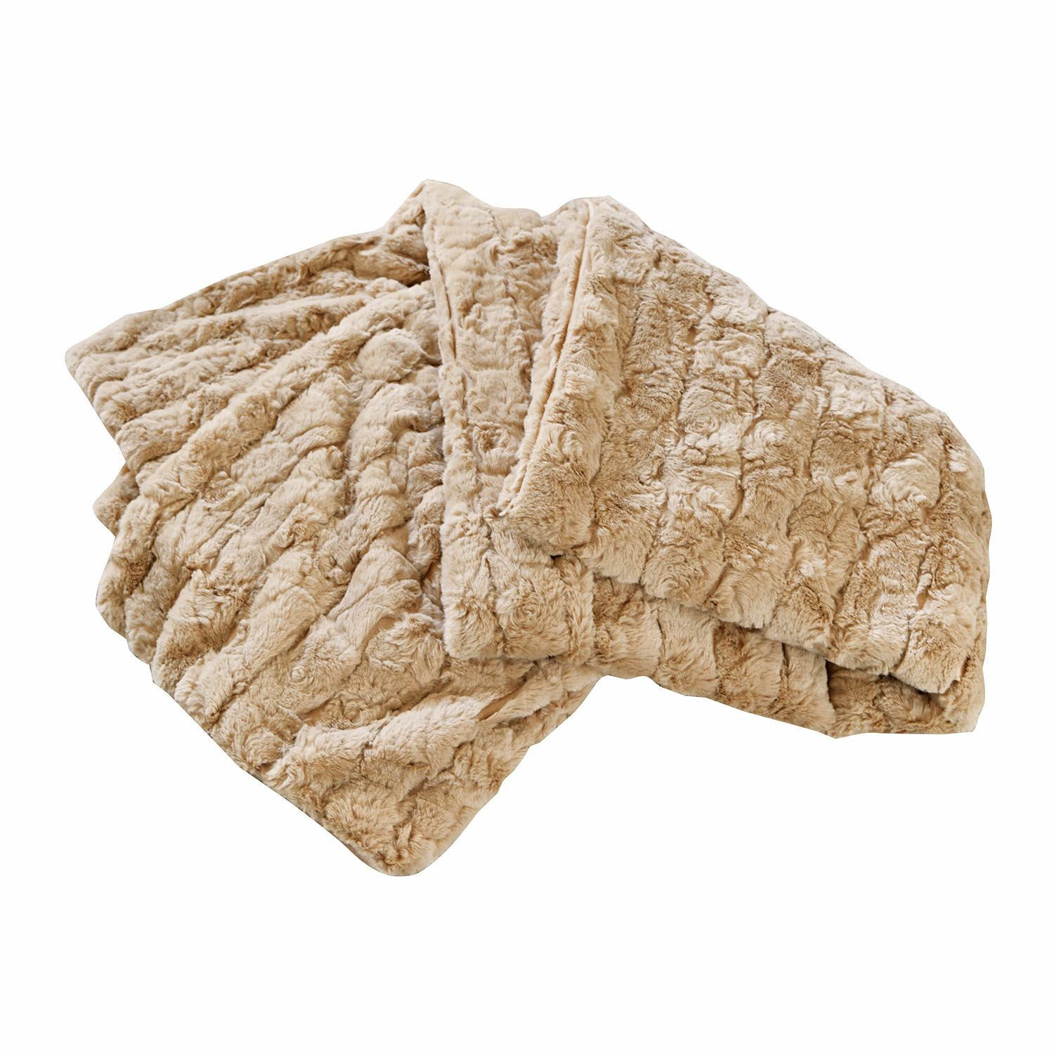 Plaid Dorelice Zachte beige kunstbont deken, ideaal voor een gezellige en decoratieve inrichting