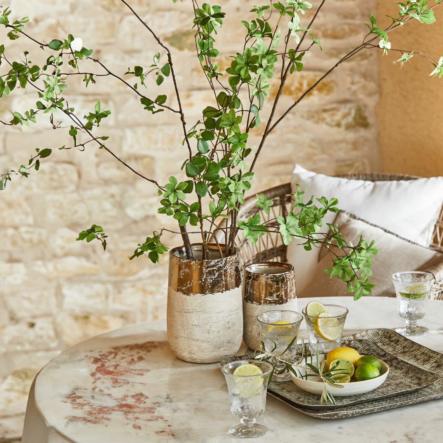 Vaas set van 2 Hafira